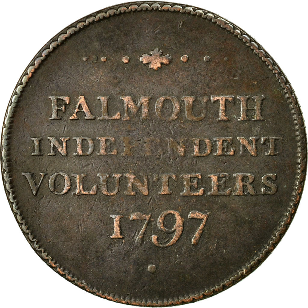 Coin, Great Britain, Cornwall, Halfpenny Token, 1797, Falmouth, VF(30-35)