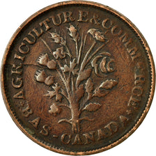 Coin, Canada, LOWER CANADA, 1 Sou, 1835-38, VF(20-25), Copper