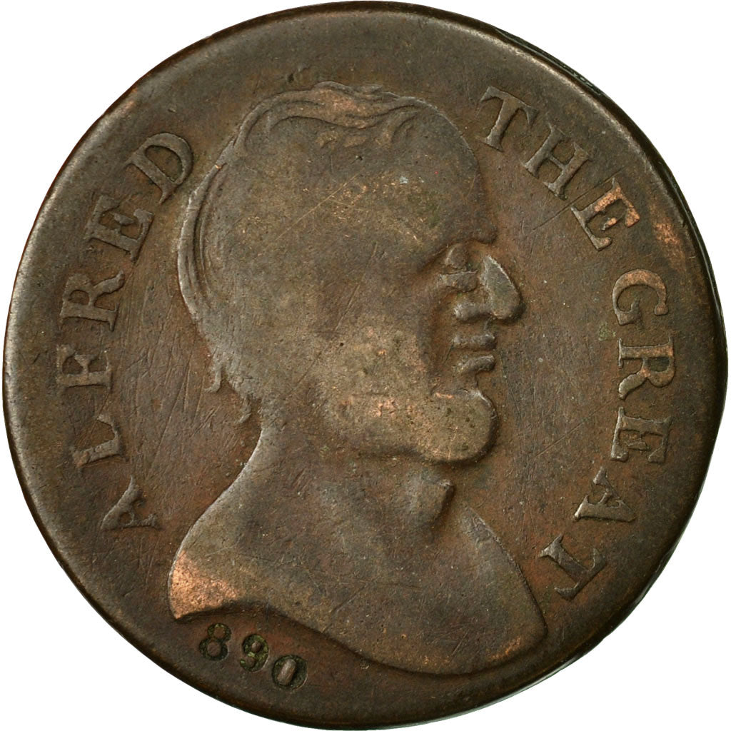 Coin, Great Britain, Alfred the Great, Evasion Halfpenny, Music Charms