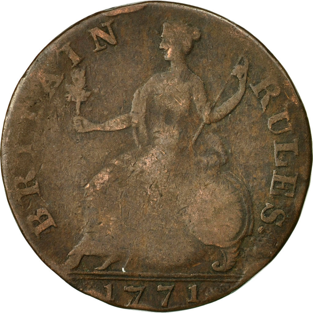 Coin, Great Britain, Gregory III Pon, Evasion Halfpenny, 1771, Britain Rules