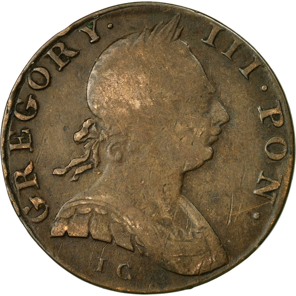 Coin, Great Britain, Gregory III Pon, Evasion Halfpenny, 1730, Britain's Isles