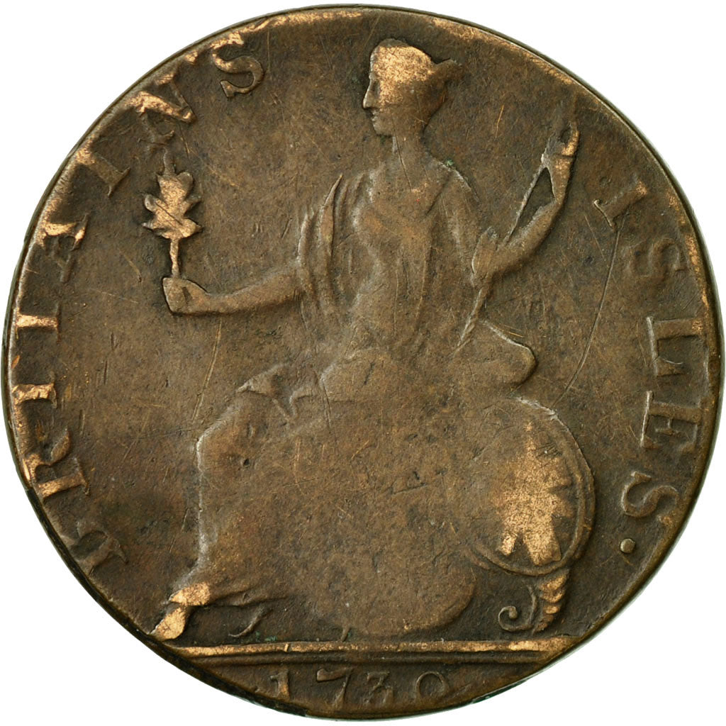 Coin, Great Britain, Gregory III Pon, Evasion Halfpenny, 1730, Britain's Isles