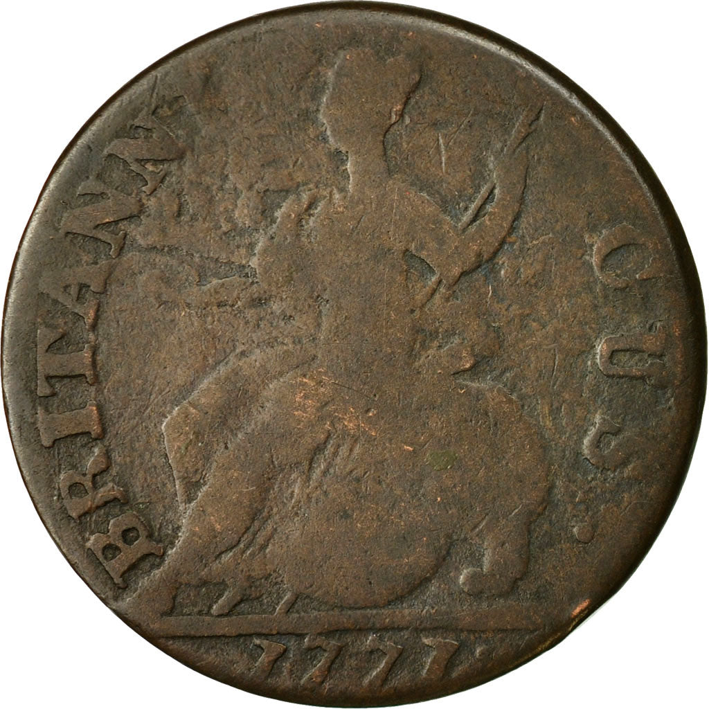 Coin, Great Britain, Gustavas Vasa, Evasion Halfpenny, 1771, Britannicus