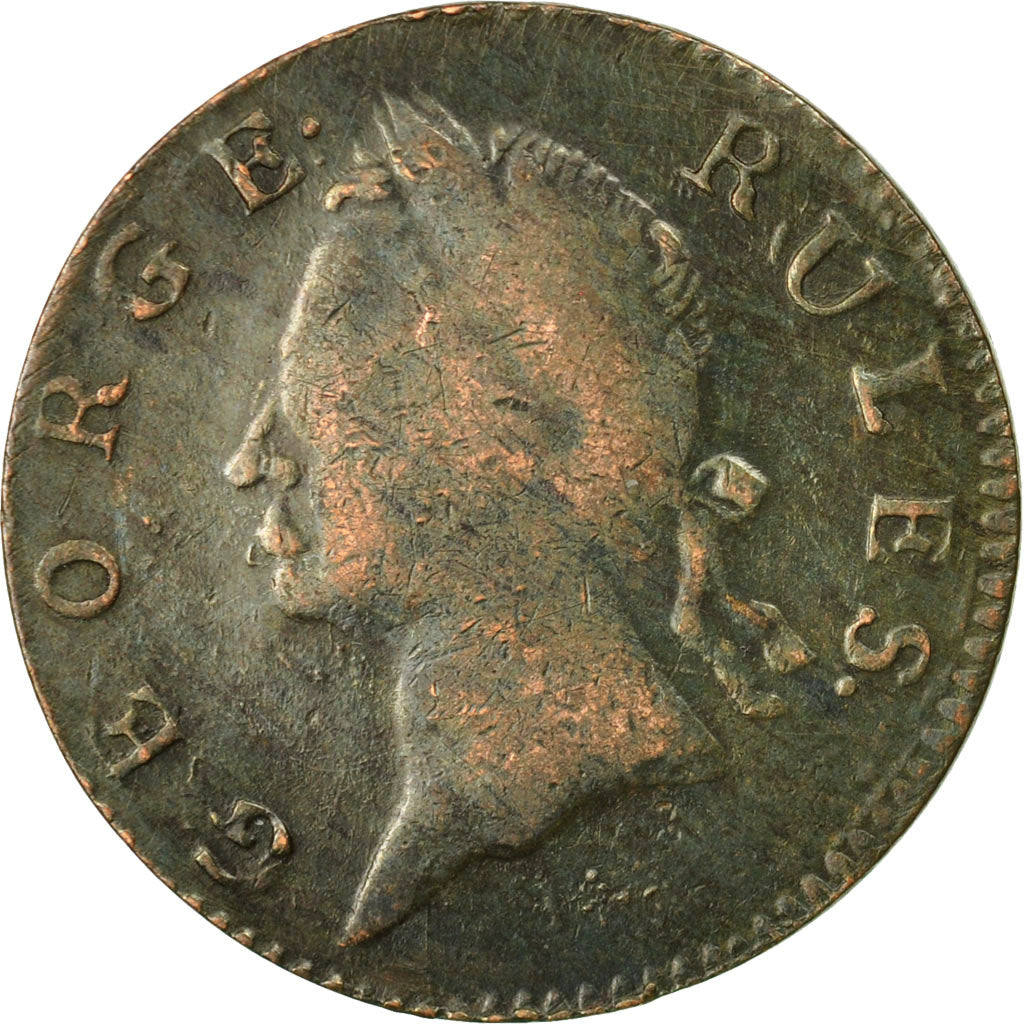 Coin, Great Britain, North Wales, George Rule, Evasion Halfpenny, 1760