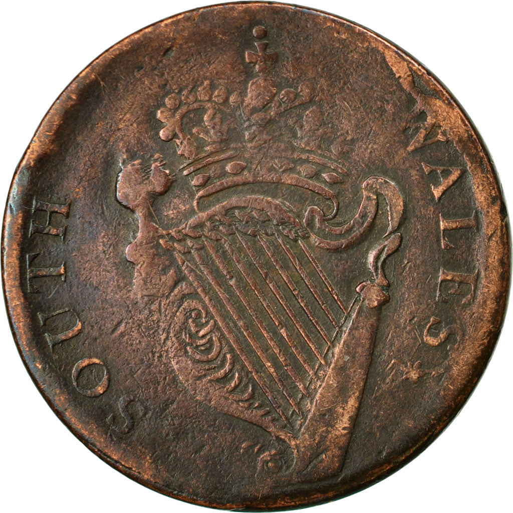Coin, Great Britain, South Wales, Oliver Cromwell, Evasion Halfpenny, F(12-15)