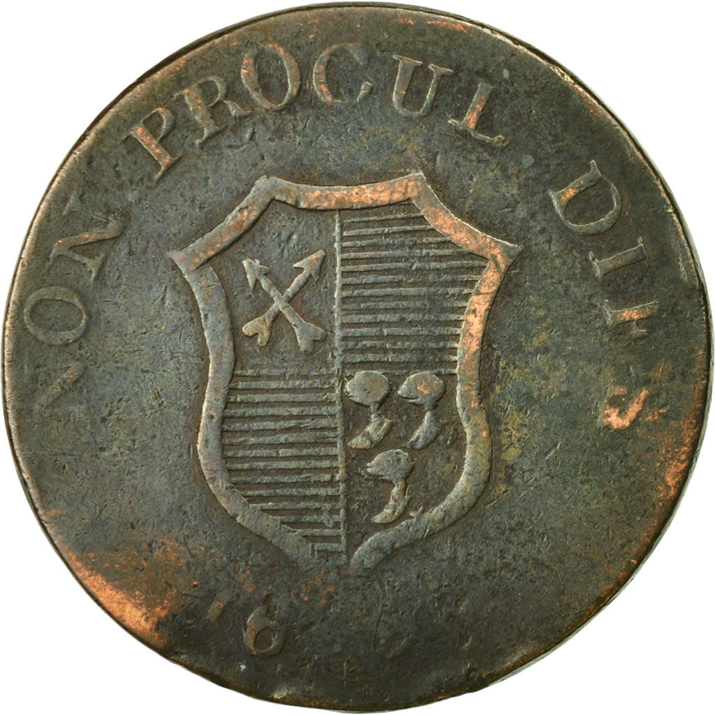 Coin, Great Britain, Hugh Latimer, Halfpenny Token, 1696, VF(20-25), Copper