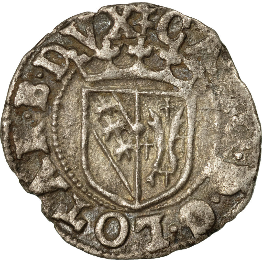 Coin, France, LORRAINE, Charles III, Double Denier, Nancy, EF(40-45), Billon