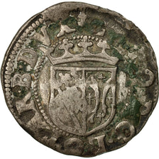 Moneta, Francia, LORRAINE, Charles III, Double Denier, Nancy, Countermark, BB