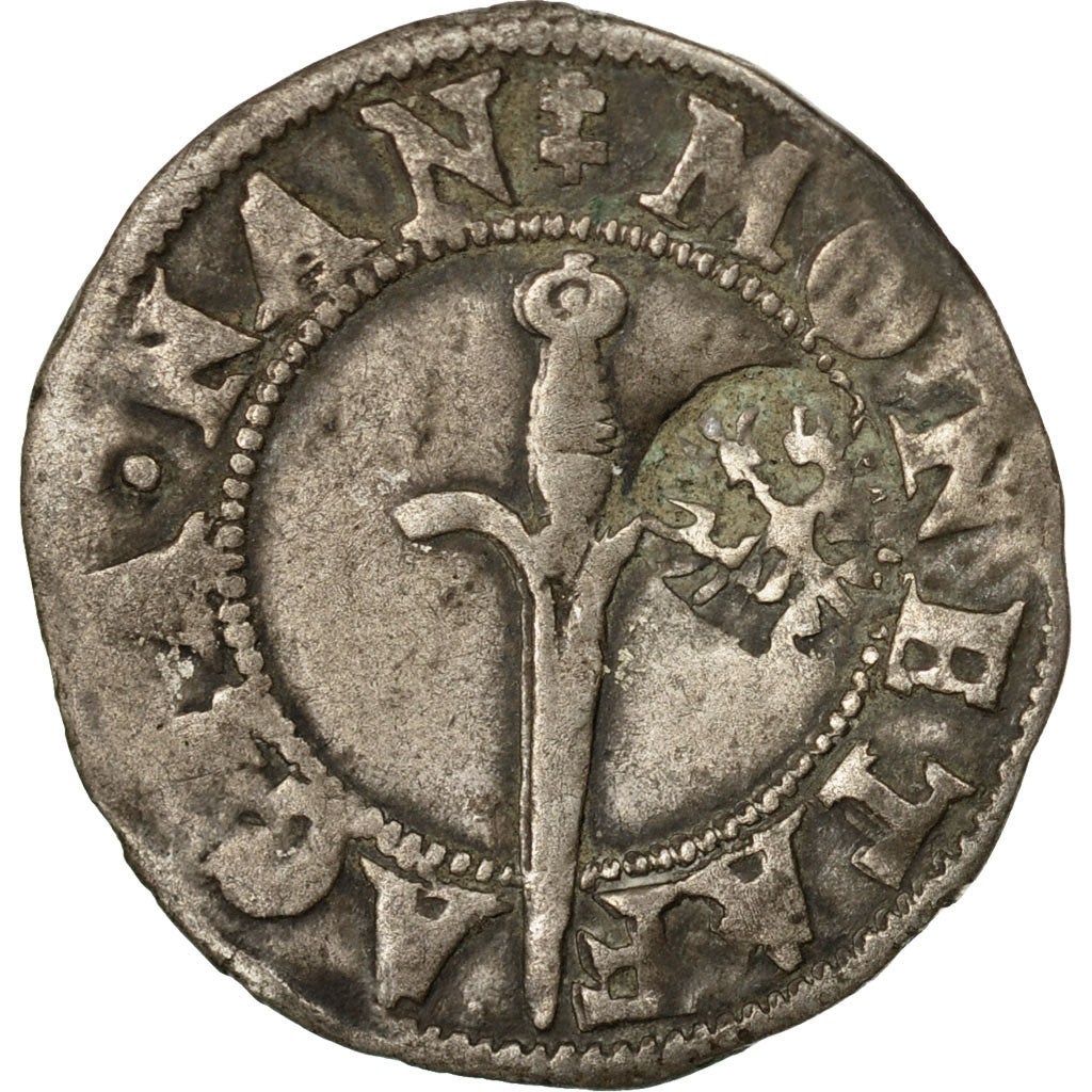 Coin, France, LORRAINE, Charles III, Double Denier, Nancy, Countermark