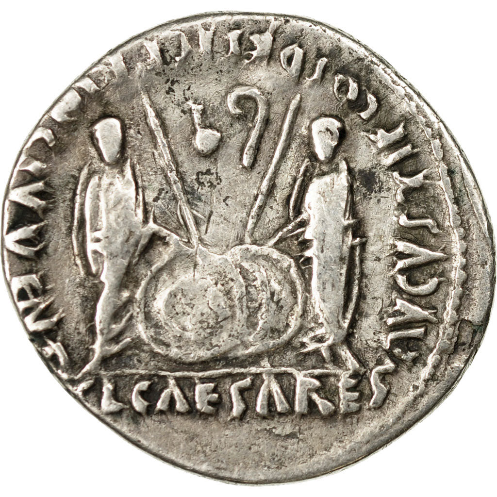 Coin, Augustus, Denarius, Lyons, Fourrée, EF(40-45), Silver, RIC:207
