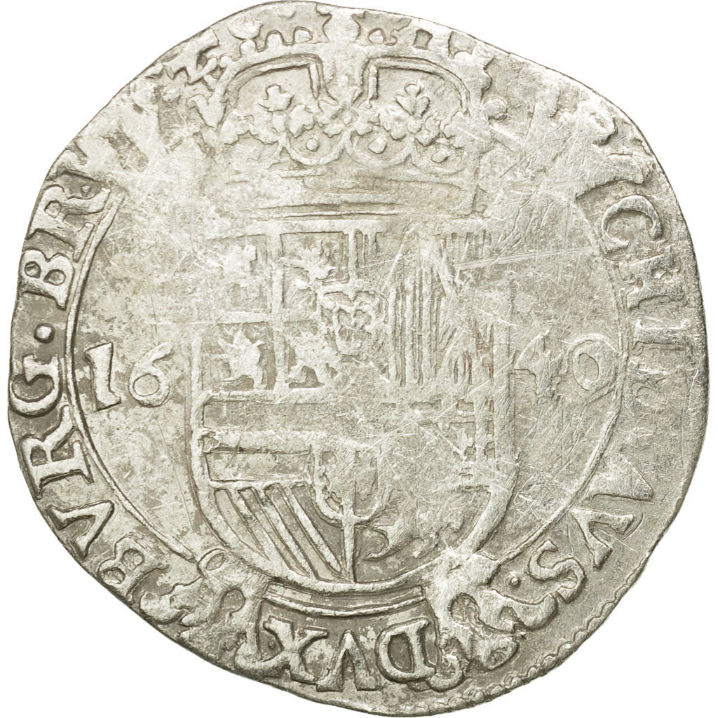 Coin, Spanish Netherlands, Philip IV, Escalin, 1640, Anvers, VF(30-35), Silver