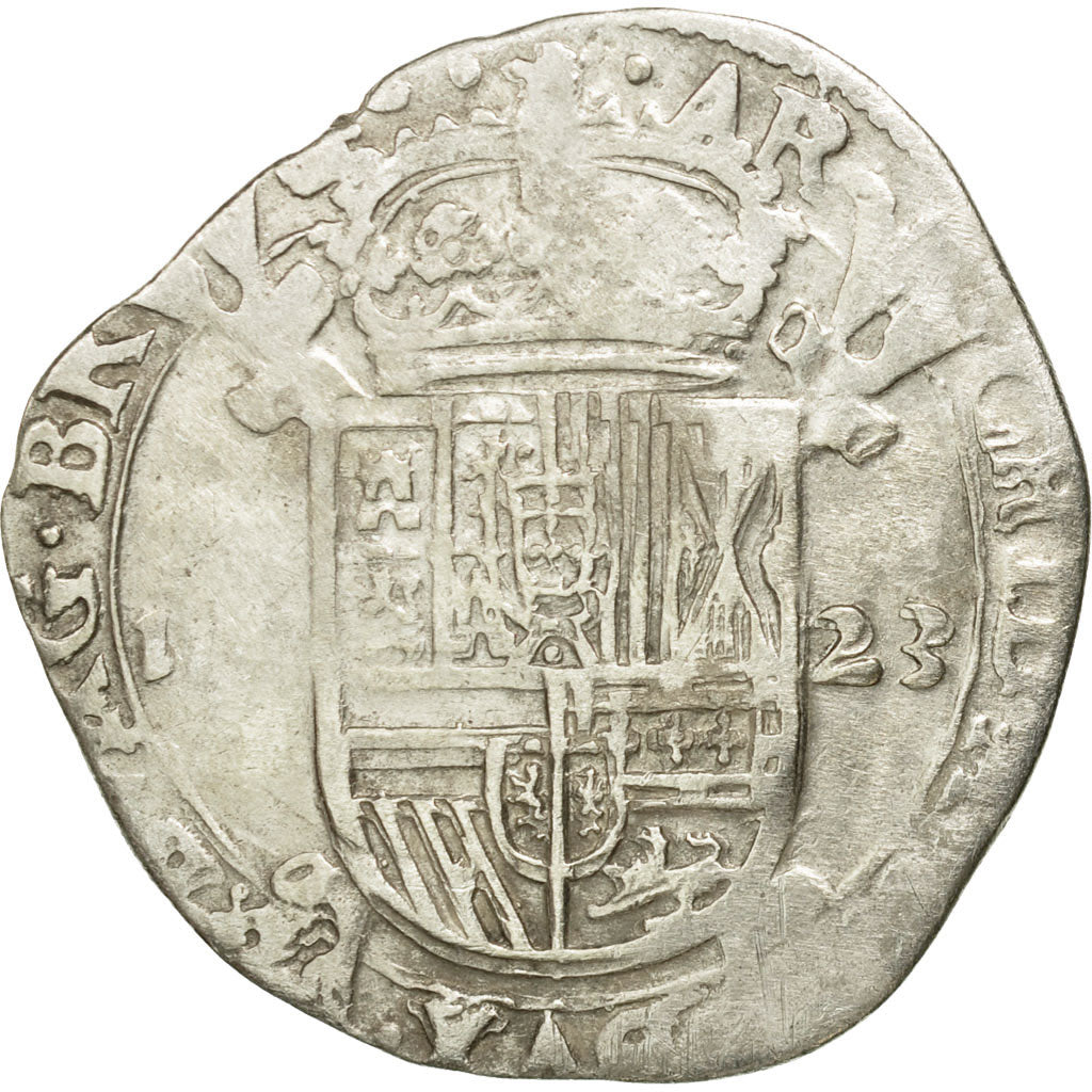 Coin, Spanish Netherlands, Philip IV, Escalin, 1623, Anvers, VF(30-35), Silver