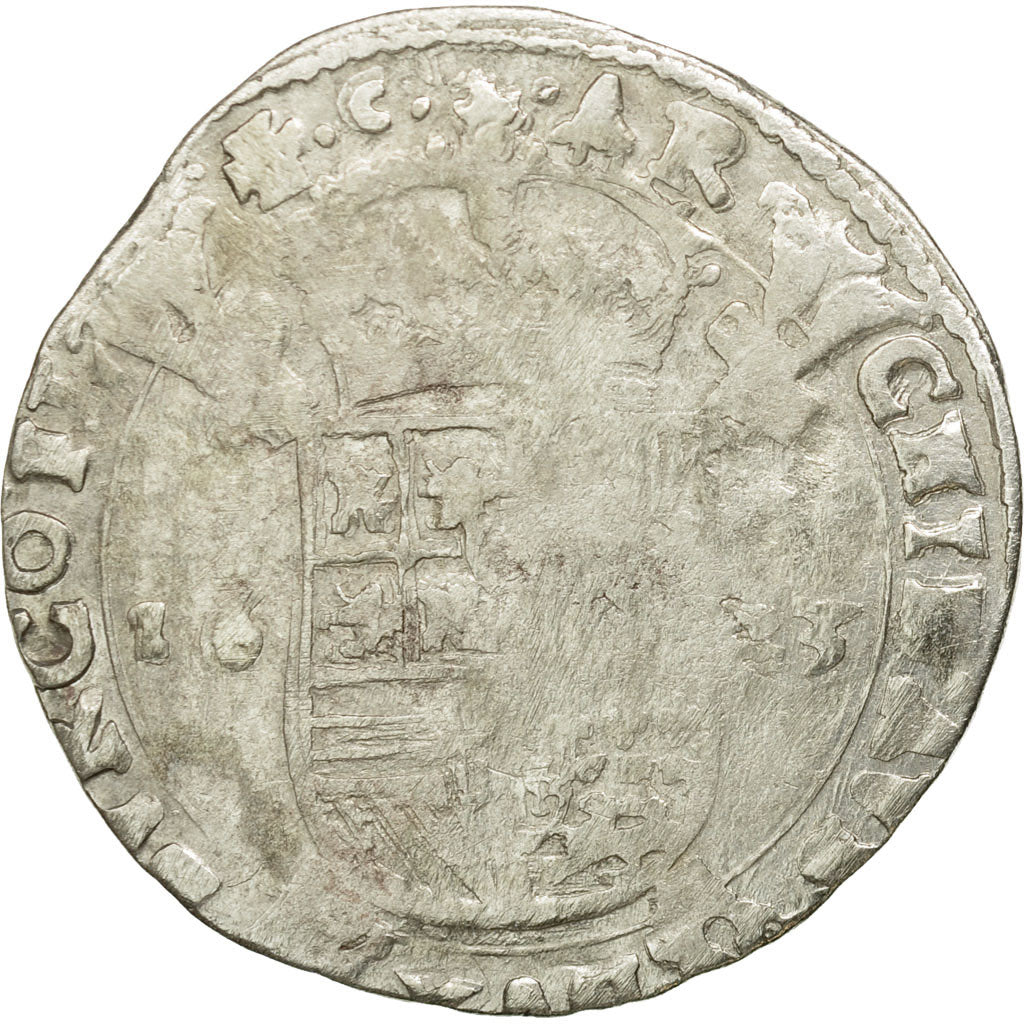 Coin, Spanish Netherlands, Philip IV, Escalin, 1633, Bruges, VF(20-25), Silver