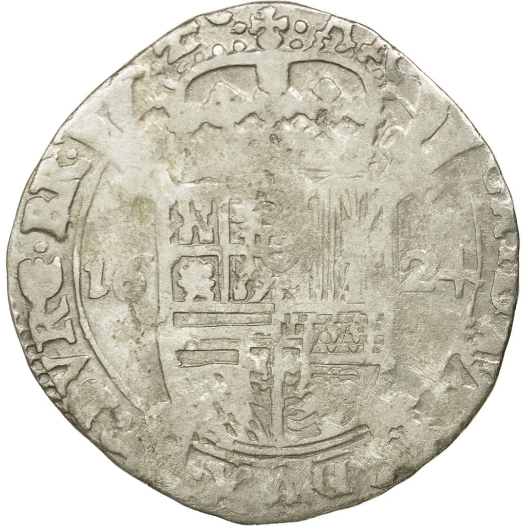 Coin, Spanish Netherlands, Philip IV, Escalin, 1624, Brussels, VF(30-35)