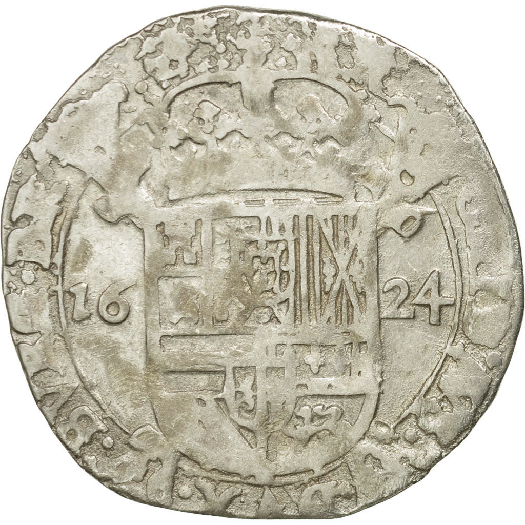 Coin, Spanish Netherlands, Philip IV, Escalin, 1624, Brussels, VF(30-35)