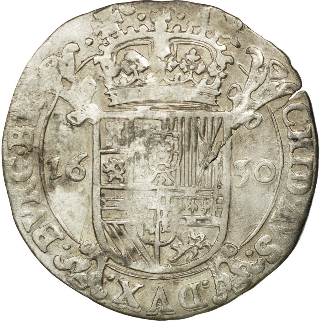Coin, Spanish Netherlands, Philip IV, Escalin, 1630, Brussels, EF(40-45)