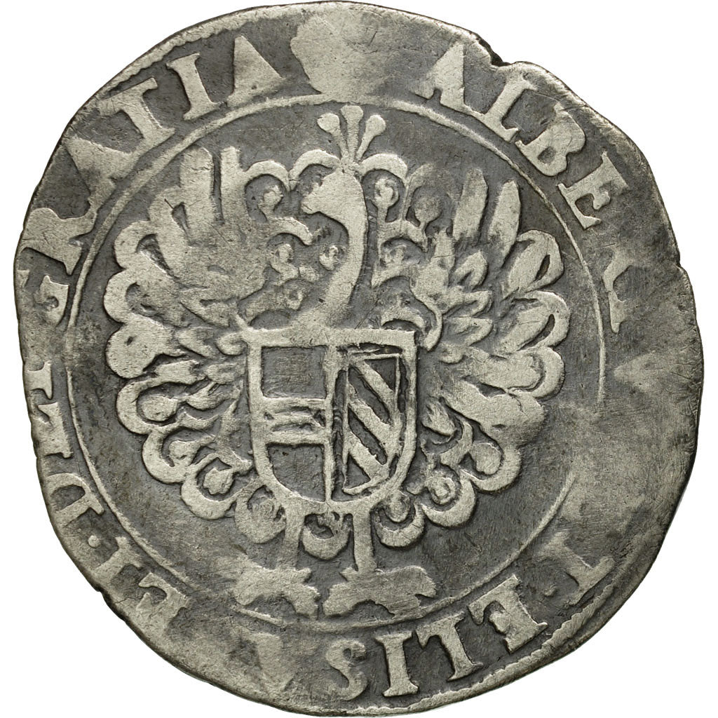 Coin, Spanish Netherlands, Albert & Isabella, Escalin, 1617, Bois-Le-Duc, Rare