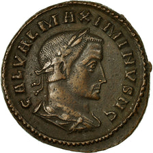 Coin, Maximinus II, Follis, AD 307, Lyons, EF(40-45), Bronze, RIC:214a