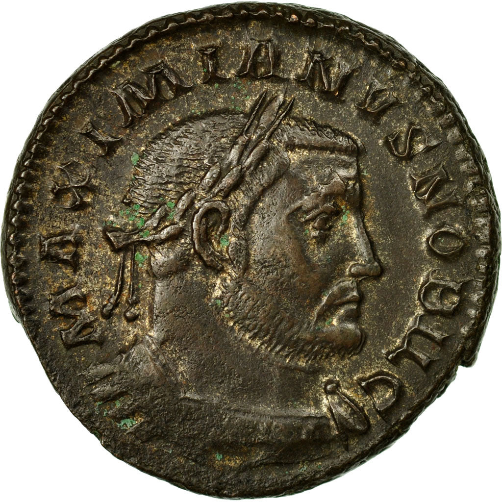 Coin, Galerius, Follis, 303-305, Trier, AU(50-53), Bronze, RIC:594b