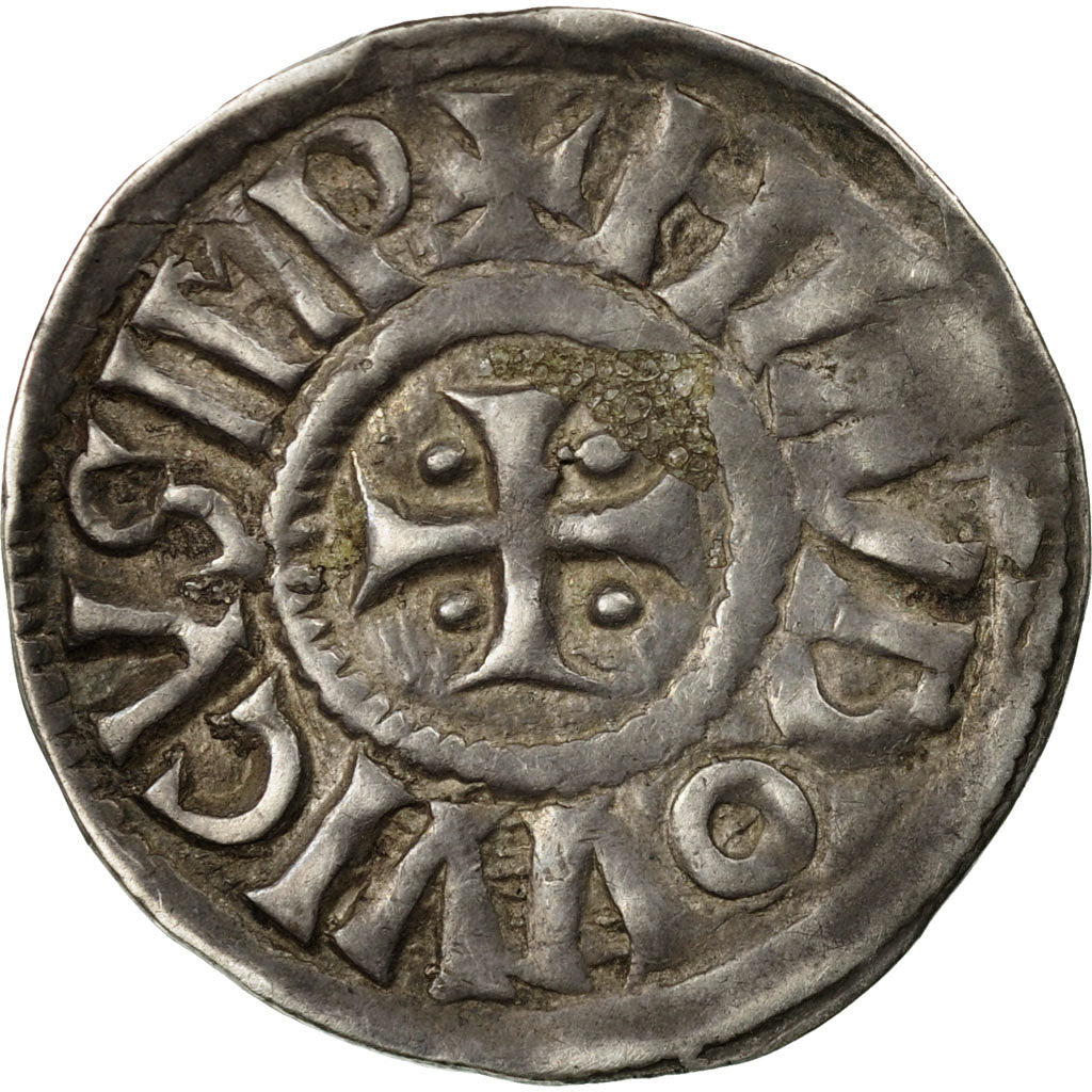 Coin, France, Louis le Pieux, Denarius, EF(40-45), Silver