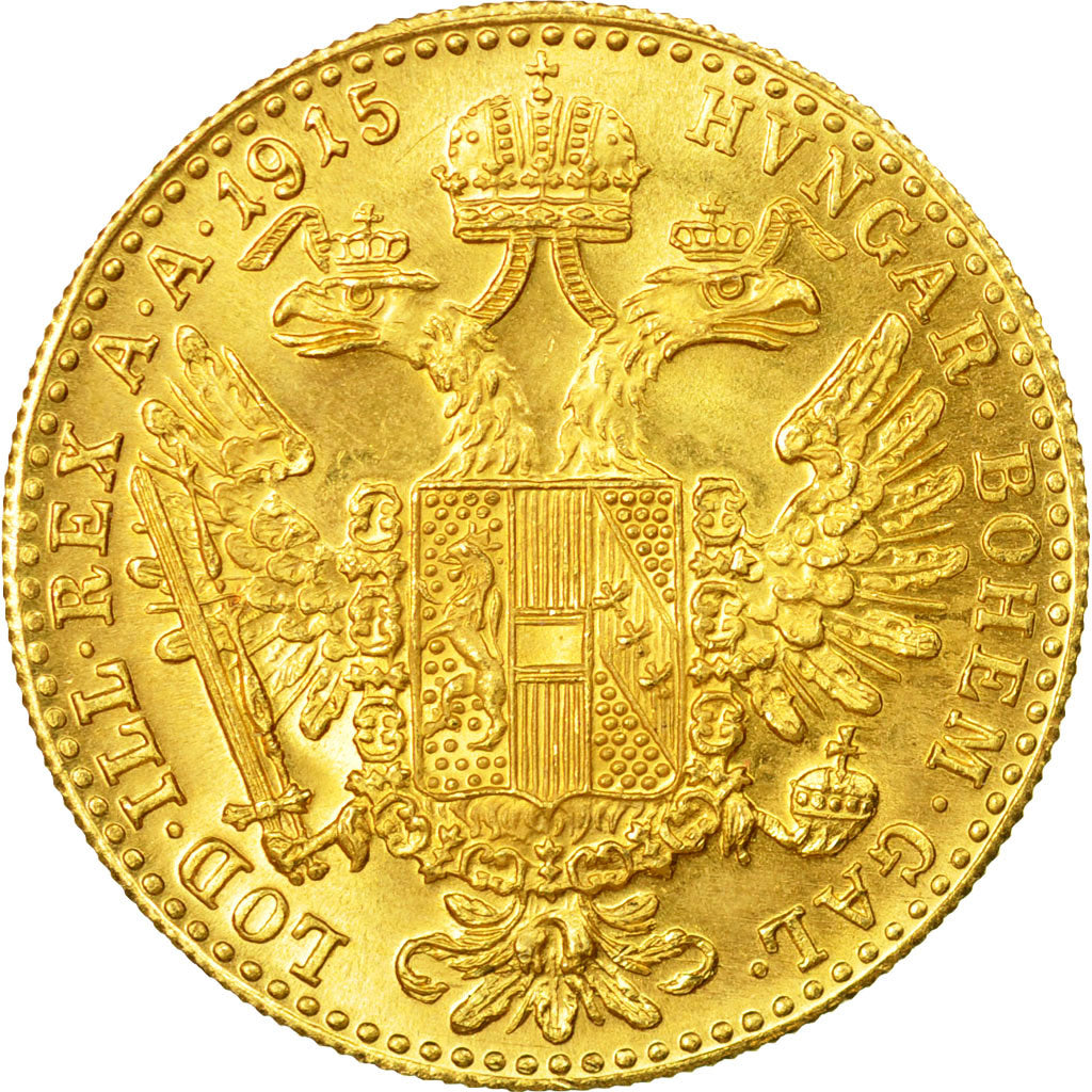 Coin, Austria, Franz Joseph I, Ducat, 1915, Official restrike, MS(65-70), Gold