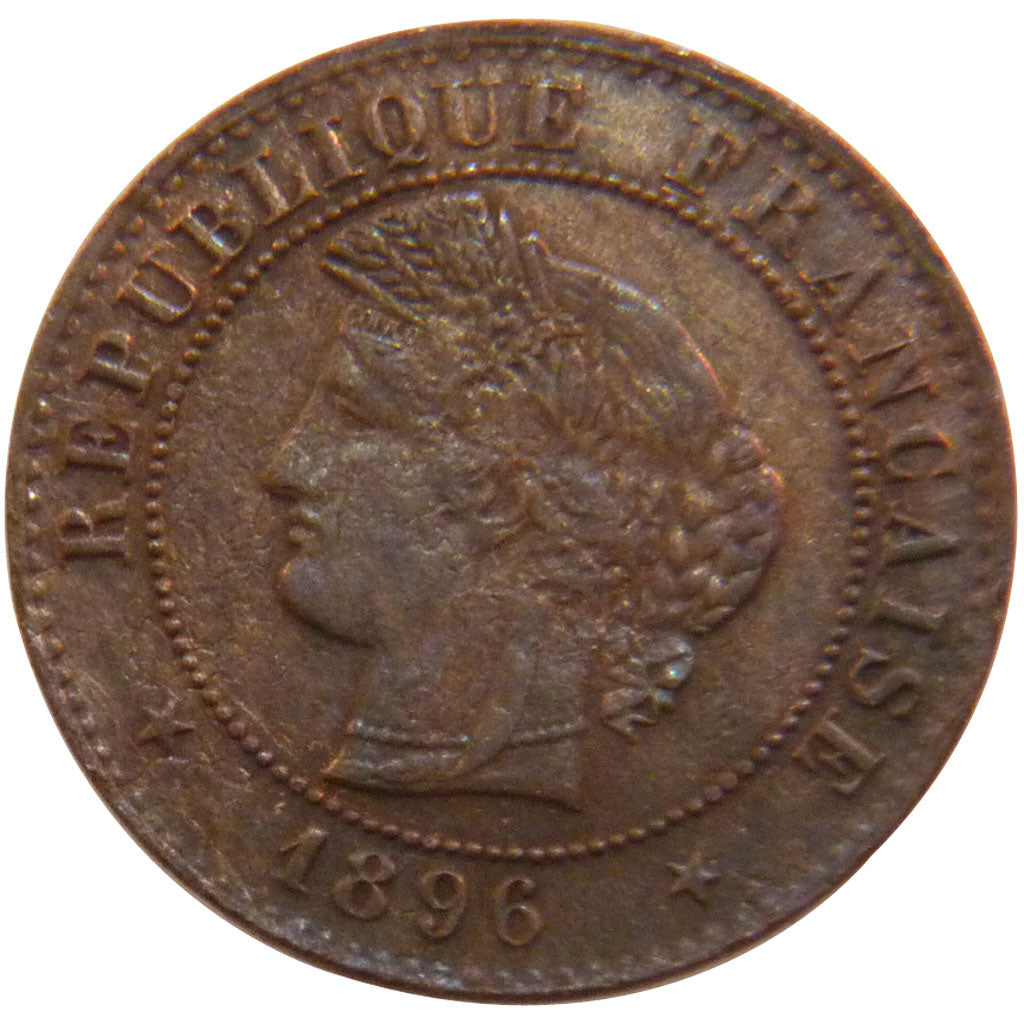 FRANCE, Cérès, 1 Centime, 1896, Paris, EF(40-45), Bronze, Gadoury #88, 1.00