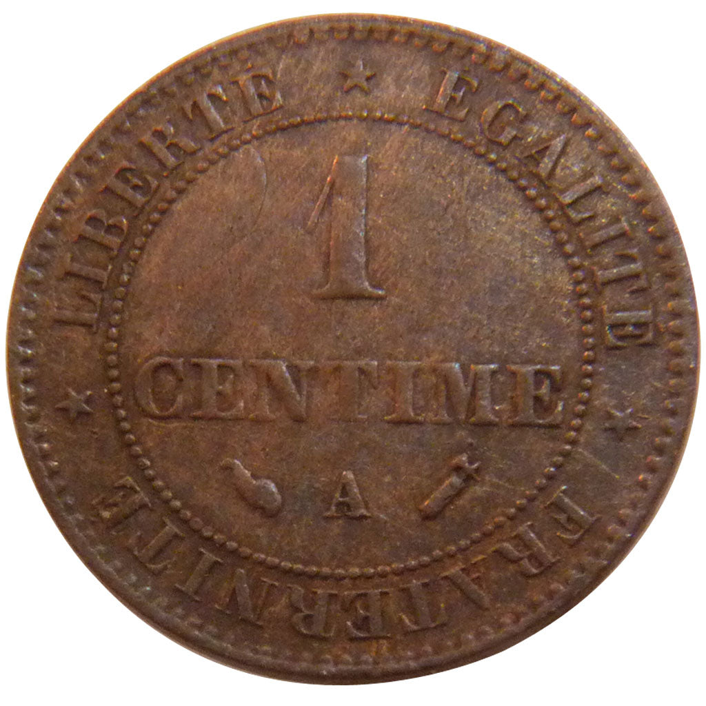 FRANCE, Cérès, 1 Centime, 1896, Paris, EF(40-45), Bronze, Gadoury #88, 1.00