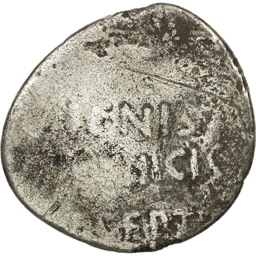 Coin, Augustus, Denarius, 19-18 BC, Pergamon, Rare, VG(8-10), Silver, RIC:525