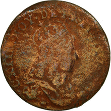 Monnaie, France, Louis XIV, Liard de France, 1658, Meung sur Loire, TB, Cuivre