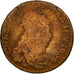 Coin, France, Ardennes, Charles II, Liard, 1656, Charleville, F(12-15), Copper