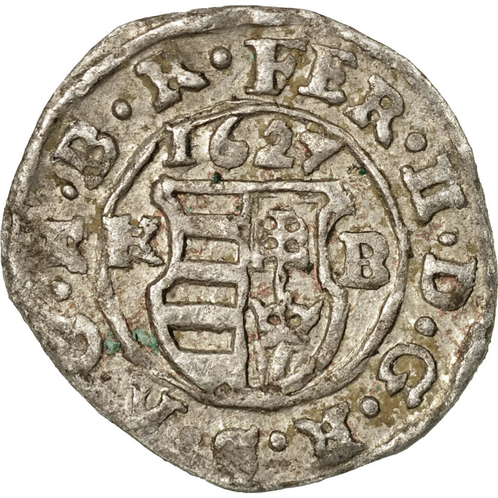 Coin, Hungary, Ferdinand II, Denar, 1627, Kremnitz, EF(40-45), Silver, KM:88