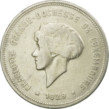 Coin, Luxembourg, Charlotte, 5 Francs, 1929, VF(30-35), Silver, KM:38