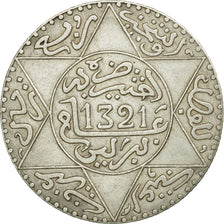 Coin, Morocco, 'Abd al-Aziz, 1/4 Rial, 2-1/2 Dirhams, 1903, Berlin, EF(40-45)