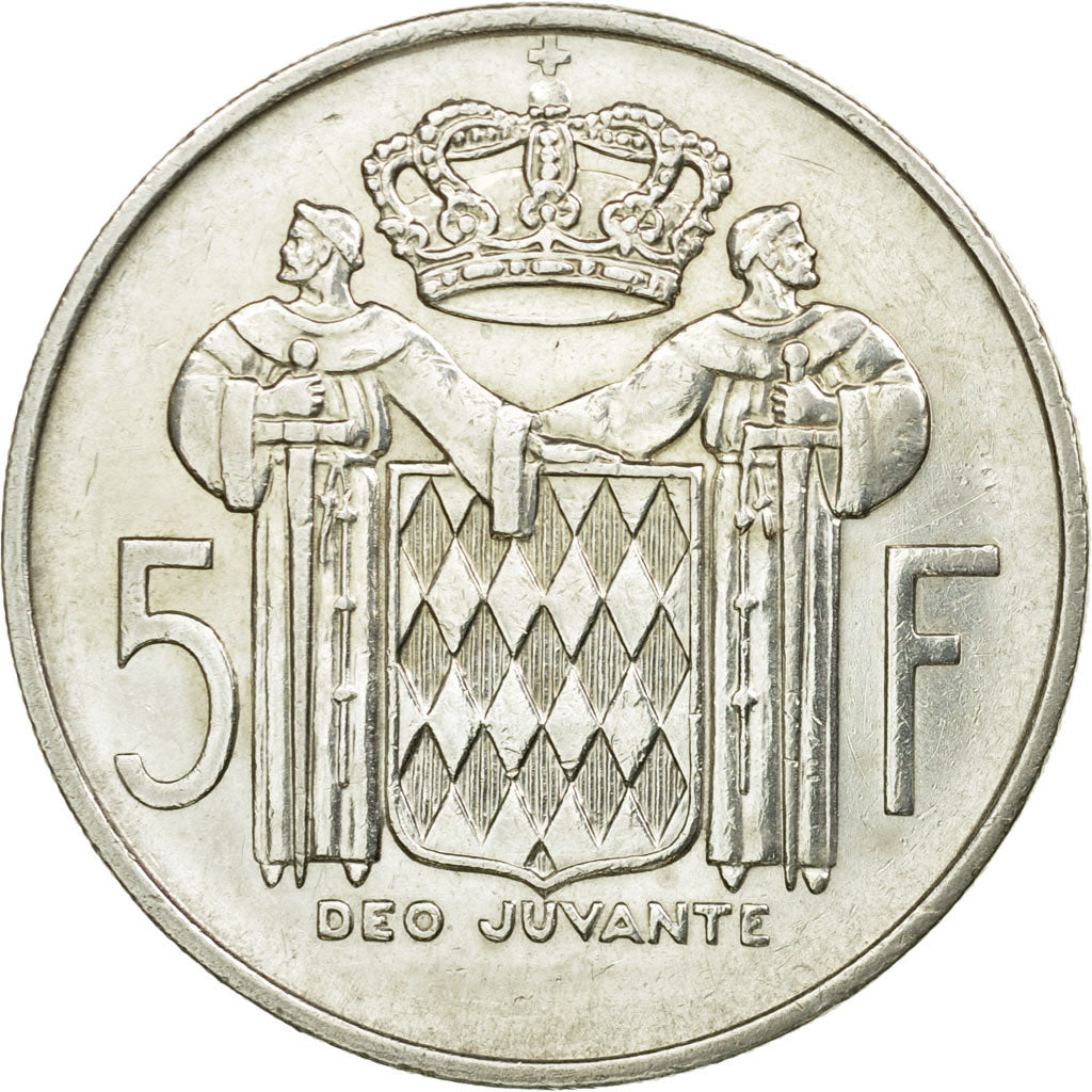 Coin, Monaco, Rainier III, 5 Francs, 1960, AU(50-53), Silver, KM:141