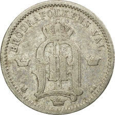 Coin, Sweden, Oscar II, 25 Öre, 1896, VF(20-25), Silver, KM:739