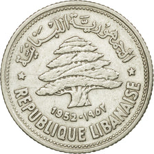 Coin, Lebanon, 50 Piastres, 1952, Utrecht, EF(40-45), Silver, KM:17