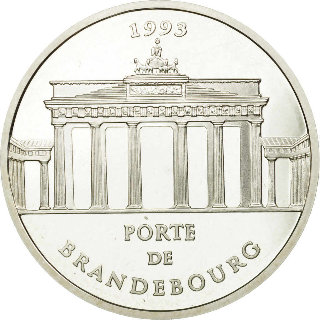 Moneta, Francia, Brandenburg Gate, 100 Francs-15 Ecus, 1993, Paris, FDC