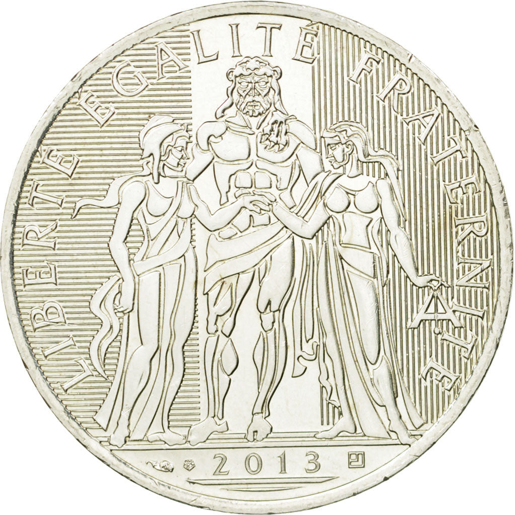 France, 10 Euro, 2013, MS(64), Silver, KM:2073