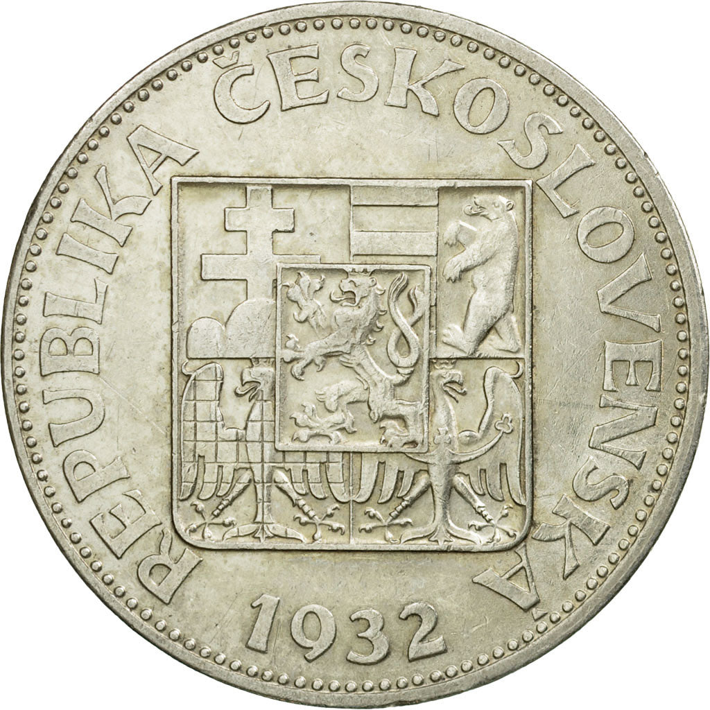 Coin, Czechoslovakia, 10 Korun, 1932, EF(40-45), Silver, KM:15