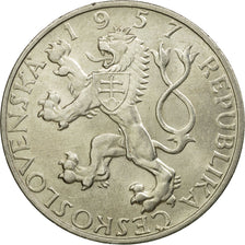 Coin, Czechoslovakia, 10 Korun, 1957, MS(60-62), Silver, KM:48