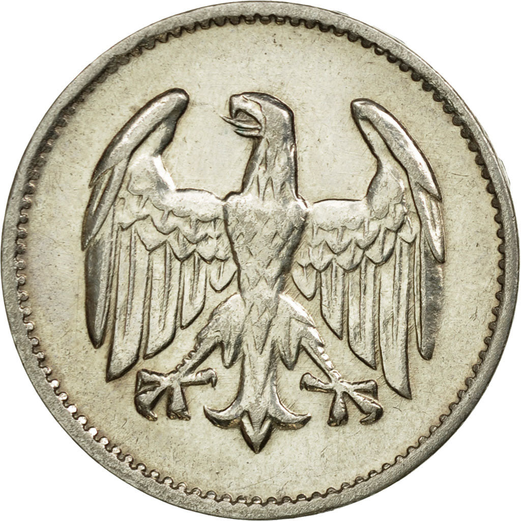 Coin, GERMANY, WEIMAR REPUBLIC, Mark, 1924, Stuttgart, EF(40-45), Silver, KM:42