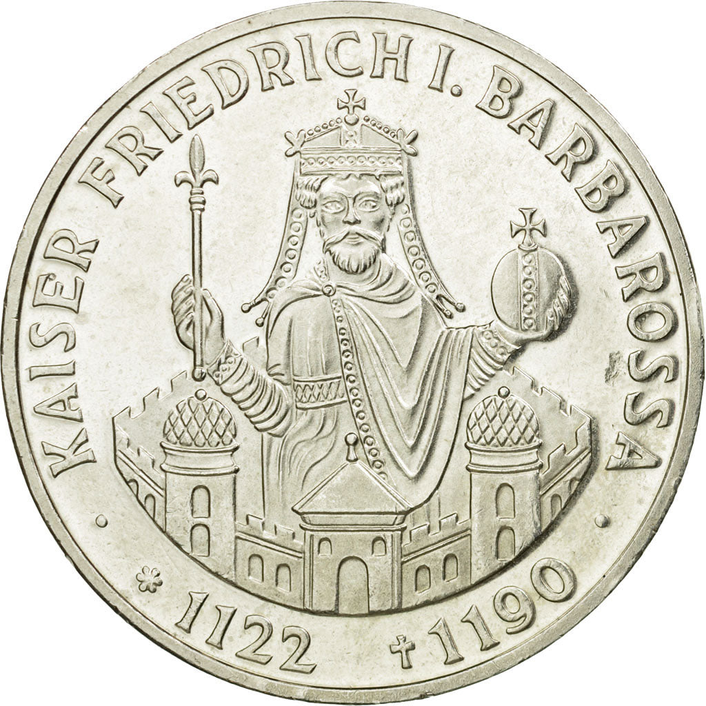 Coin, GERMANY - FEDERAL REPUBLIC, 10 Mark, 1990, Stuttgart, Germany, MS(60-62)