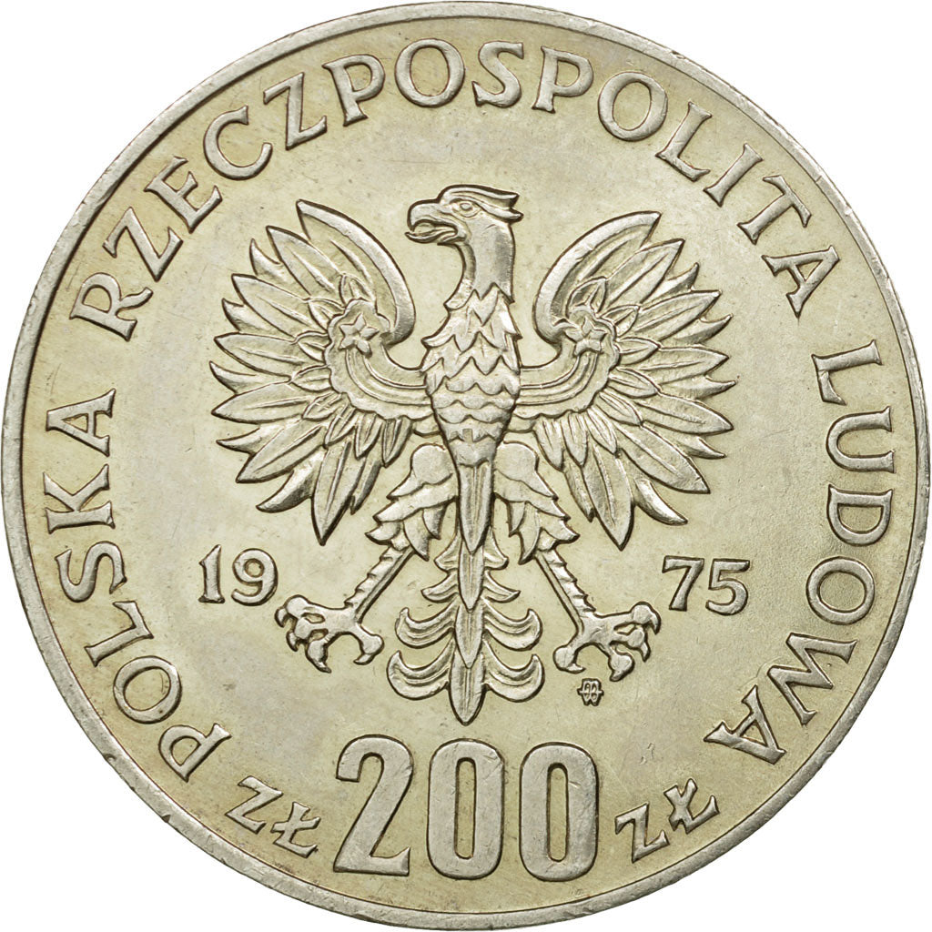 Moneta, Polonia, 200 Zlotych, 1975, Warsaw, SPL-, Argento, KM:79