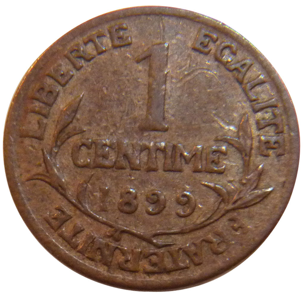 FRANCE, Dupuis, Centime, 1899, Paris, KM #840, AU(50-53), Bronze, 15, Gadoury...