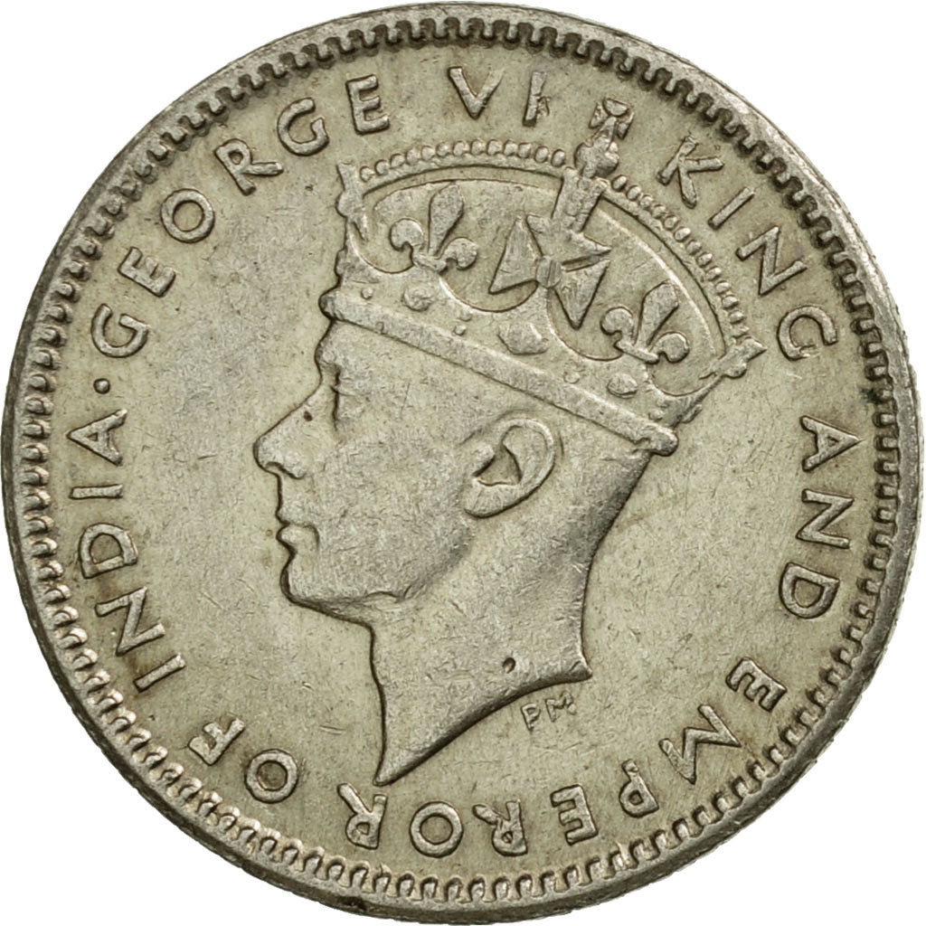 Coin, MALAYA, 5 Cents, 1945, AU(50-53), Silver, KM:3a