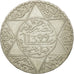 Coin, Morocco, 'Abd al-Aziz, 1/2 Rial, 5 Dirhams, 1904, EF(40-45), Silver