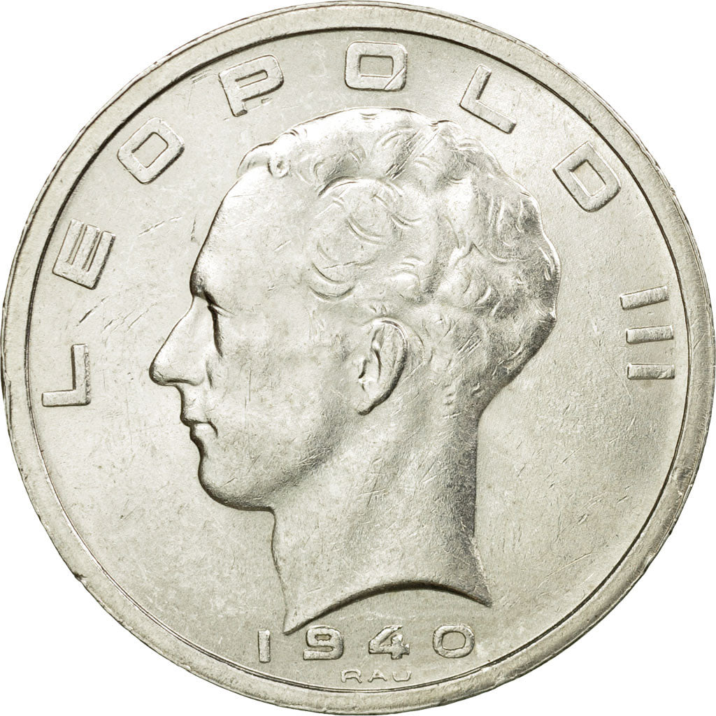 Coin, Belgium, 50 Francs, 50 Frank, 1940, AU(50-53), Silver, KM:121