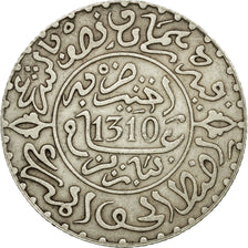 Coin, Morocco, Moulay al-Hasan I, 2-1/2 Dirhams, 1892, Paris, AU(50-53), Silver