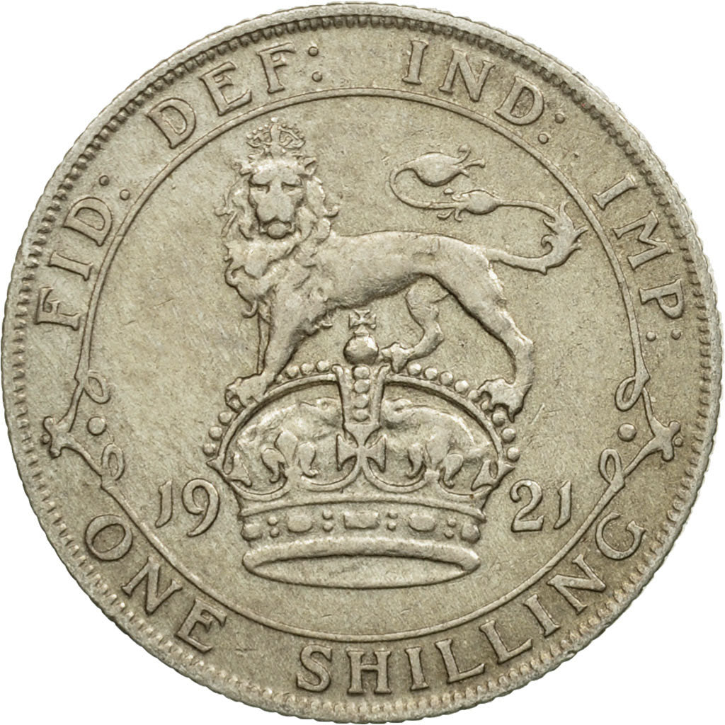 Coin, Great Britain, George V, Shilling, 1921, VF(30-35), Silver, KM:816a