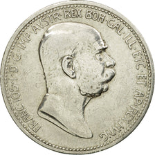 Coin, Austria, Franz Joseph I, Corona, 1908, EF(40-45), Silver, KM:2808